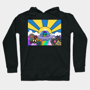 Kawaii flower power alien Hoodie